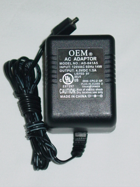 NEW AD-041A5 AC Adapter 4.5V 1500mA 1.5A AD041A5